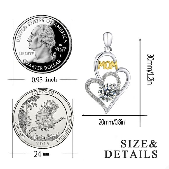 Beautiful “Mom” 925 Necklace - Picture 7 of 12